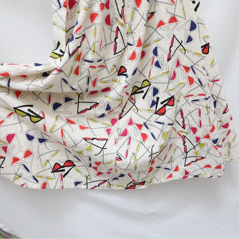 Cooperative novelty print summer dress cotton M medium sunglasses beach retro - Picture 5 of 7